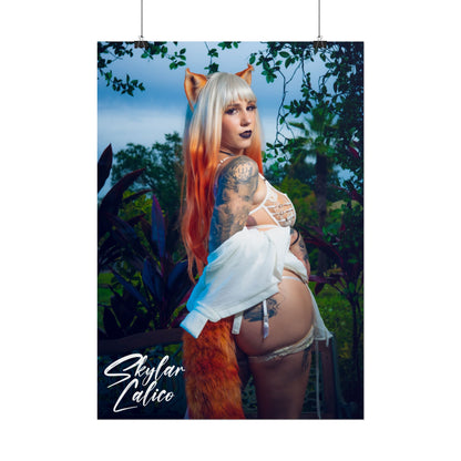 White Fox Vertical Posters