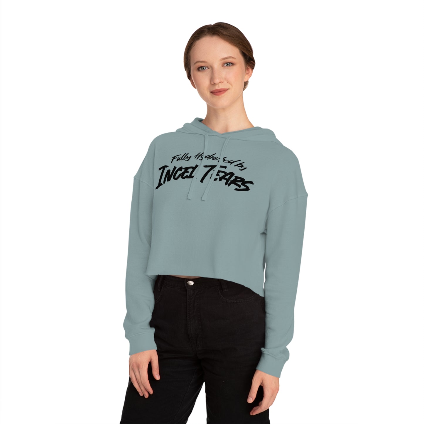 Incel Tears Cropped Hooded Sweatshirt