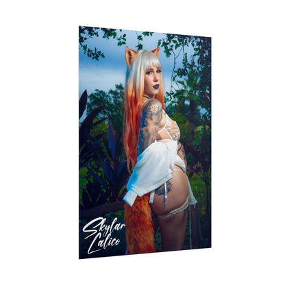 White Fox Vertical Posters