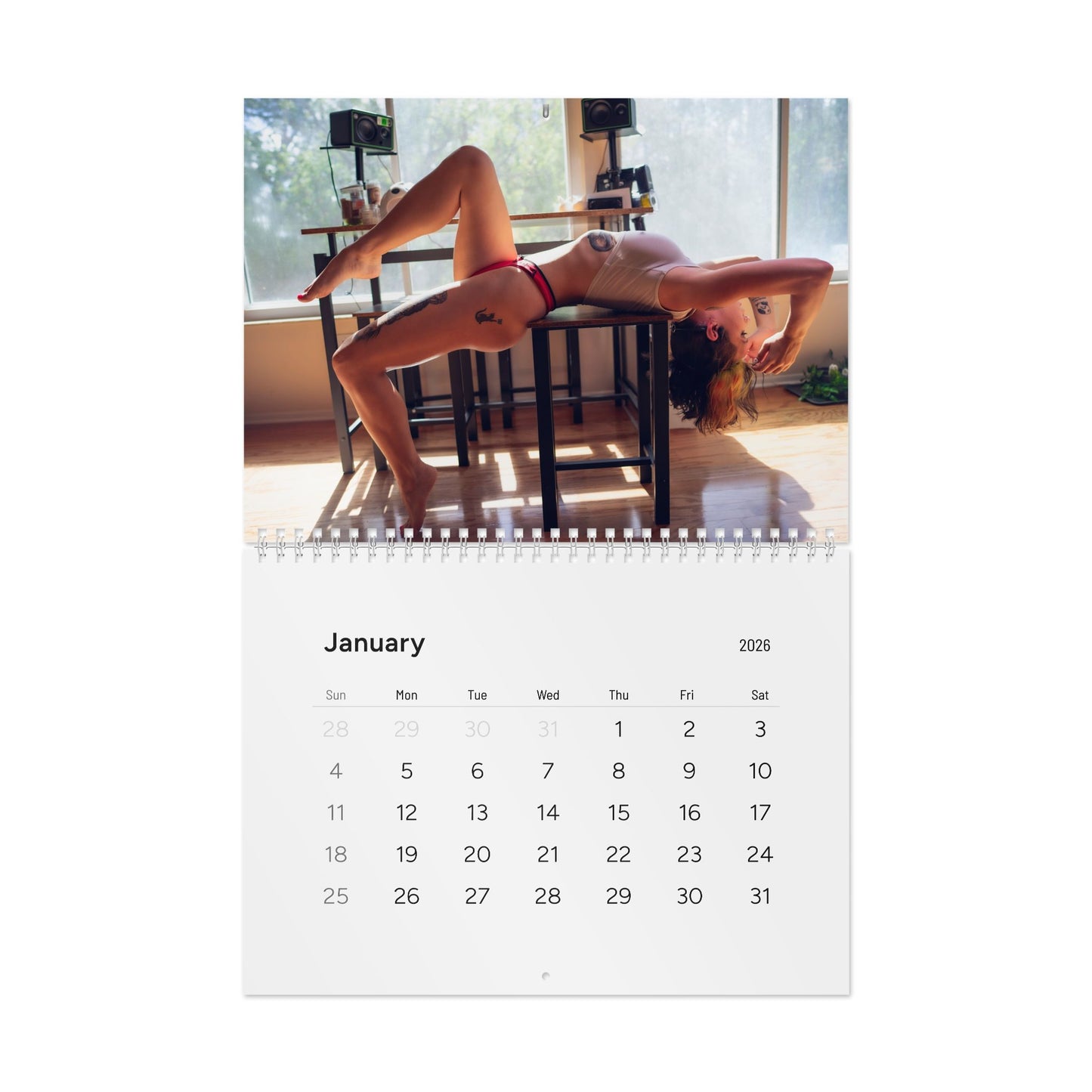 2026 Pinup Photography Wall Calendar — Artistic Boudoir Photo Calendar
