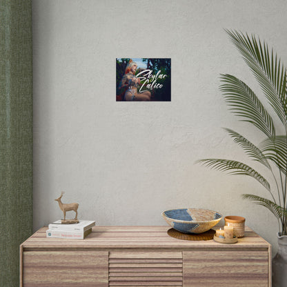White Fox Horizontal Posters