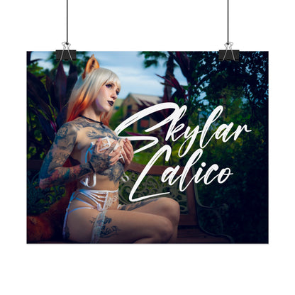 White Fox Horizontal Posters