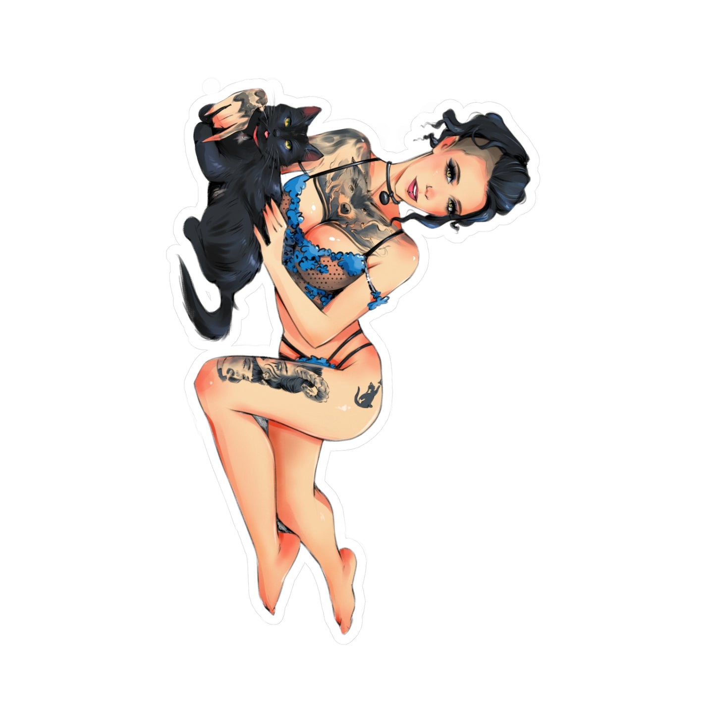 Inkblot and Skylar Kiss-Cut Vinyl Sticker