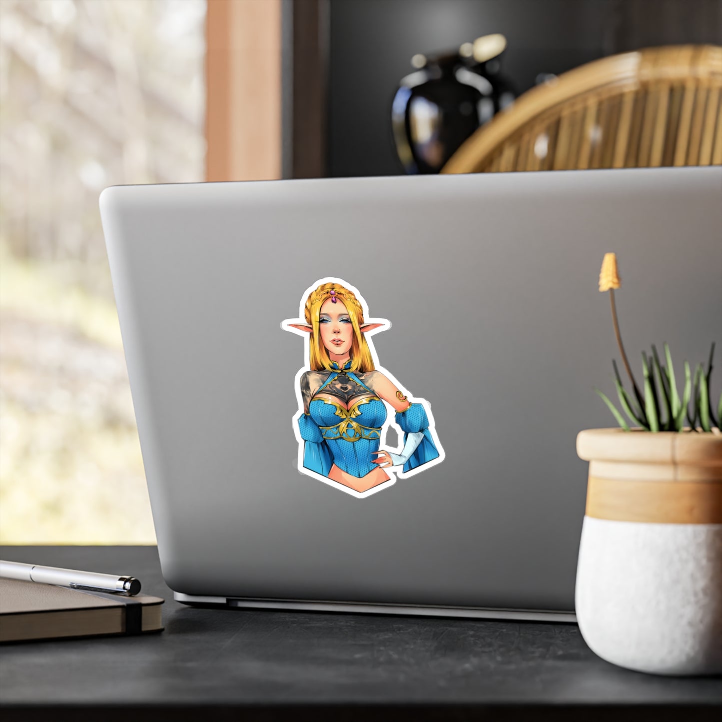 Elf Princess of Time Cosplay Kiss-Cut Vinyl Sticker — Fantasy Character Decal for Laptops, Water Bottles & Notebooks