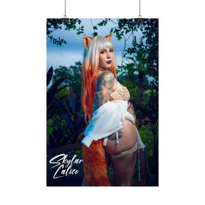 White Fox Vertical Posters