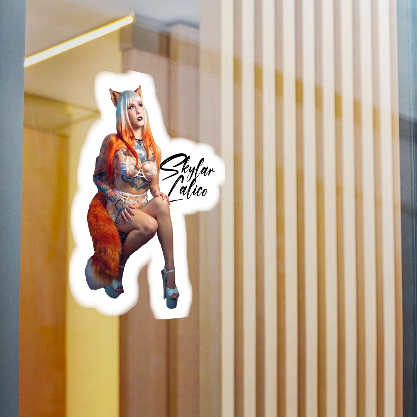 White Fox Vinyl stickers