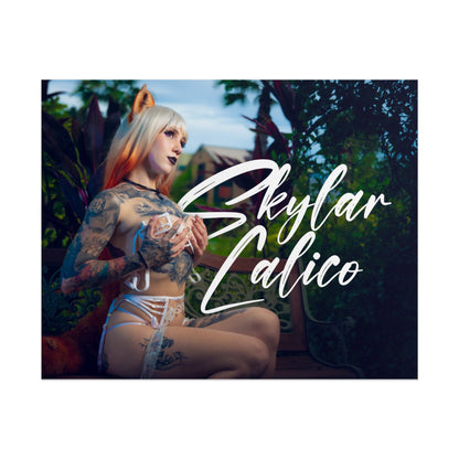 White Fox Horizontal Posters