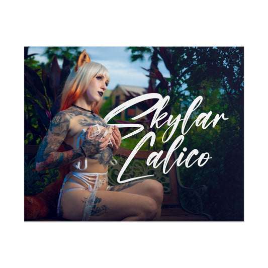 White Fox Horizontal Posters