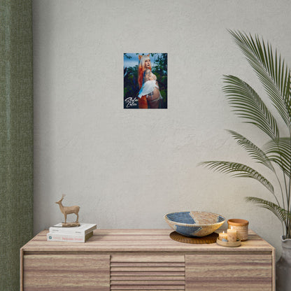 White Fox Vertical Posters