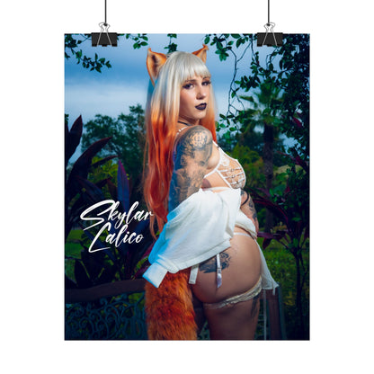 White Fox Vertical Posters