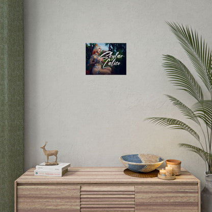 White Fox Horizontal Posters