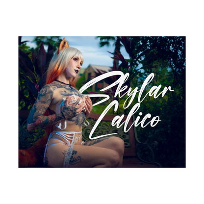 White Fox Horizontal Posters