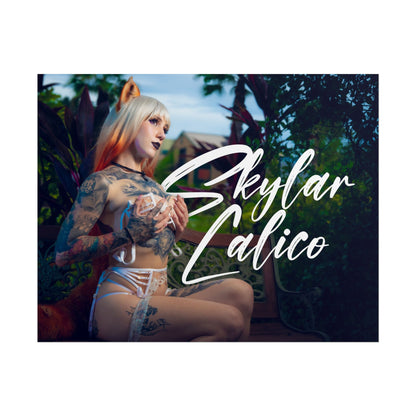 White Fox Horizontal Posters