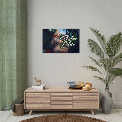 White Fox Horizontal Posters