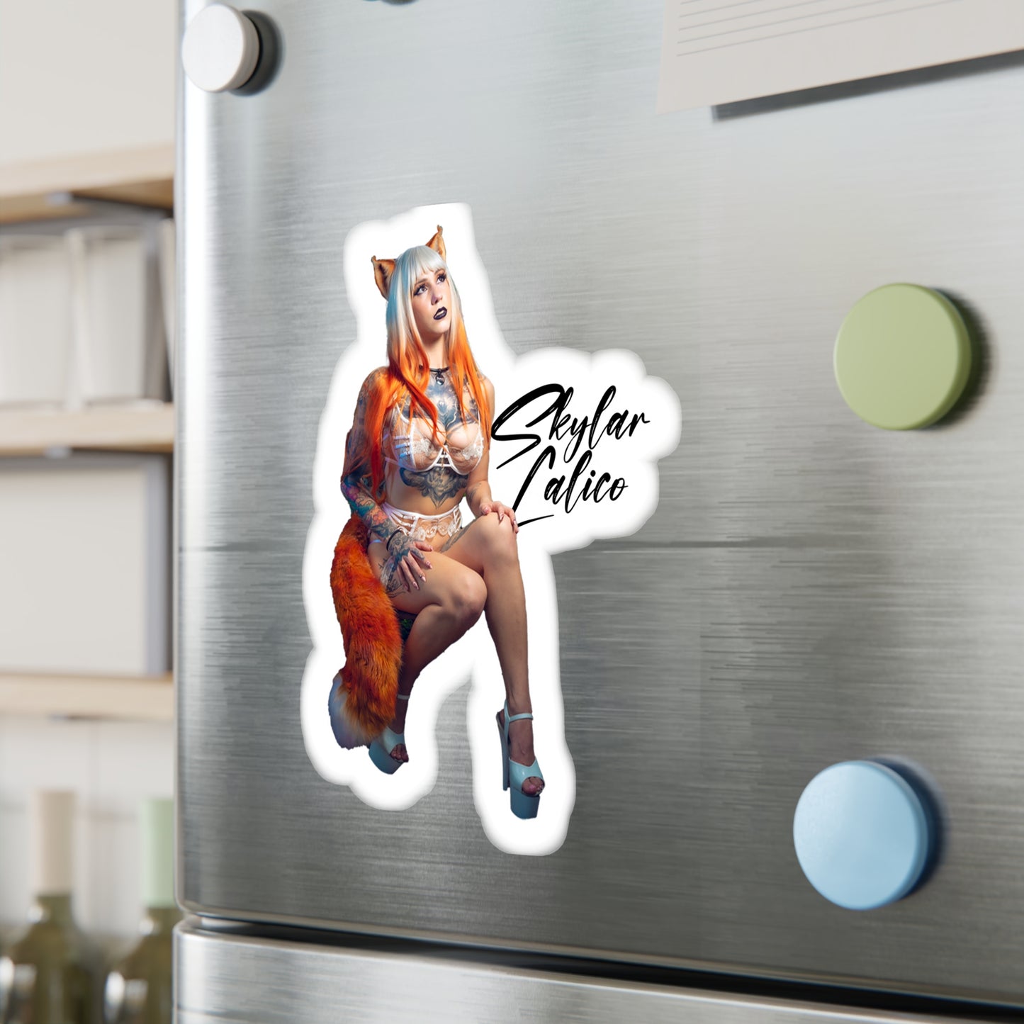 White Fox Vinyl stickers