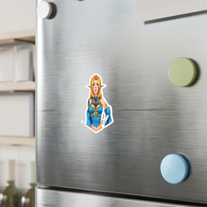Elf Princess of Time Cosplay Kiss-Cut Vinyl Sticker — Fantasy Character Decal for Laptops, Water Bottles & Notebooks