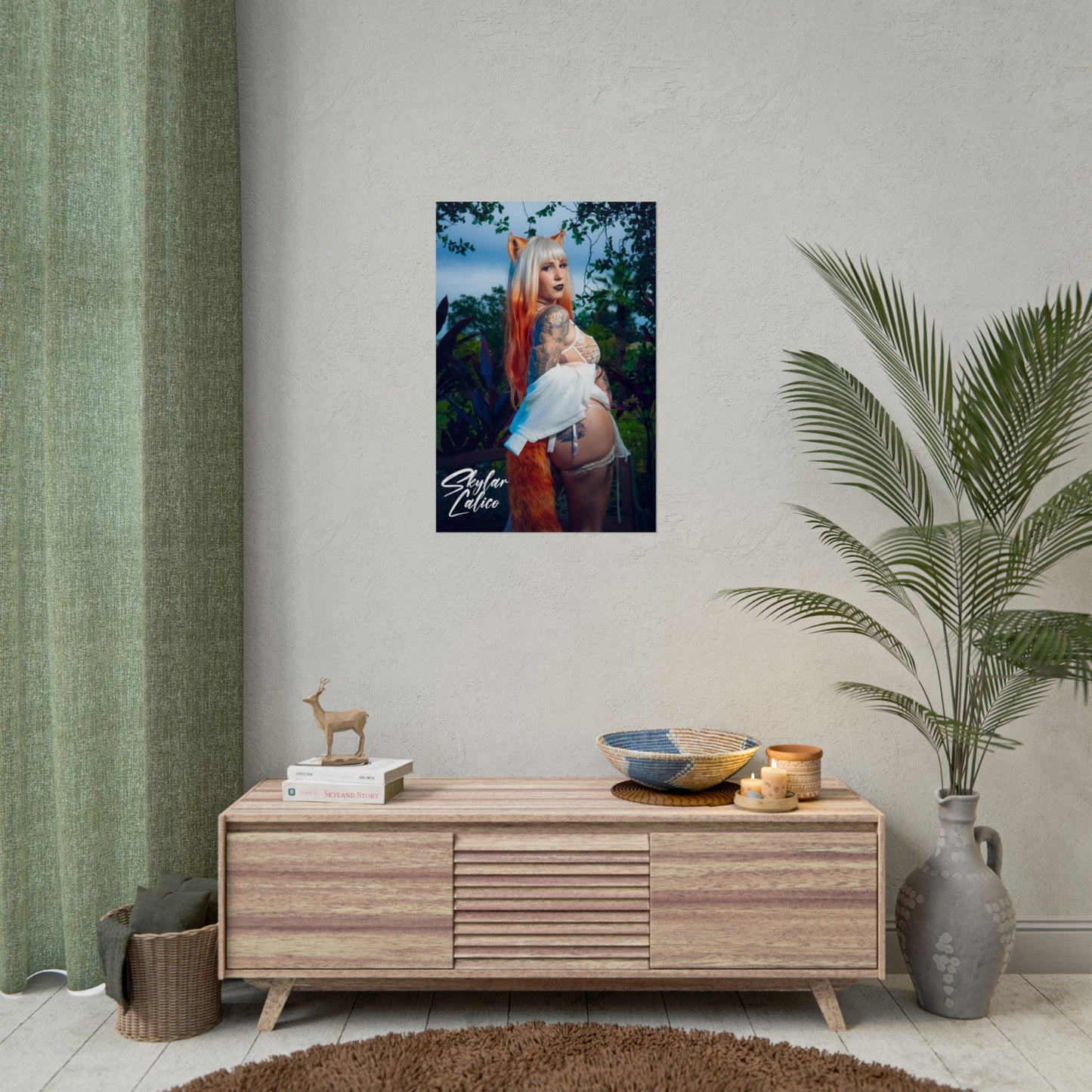 White Fox Vertical Posters