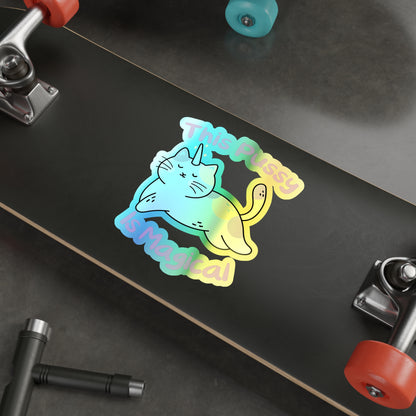 Magic Cat Holographic Die-cut Stickers