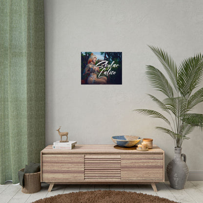 White Fox Horizontal Posters