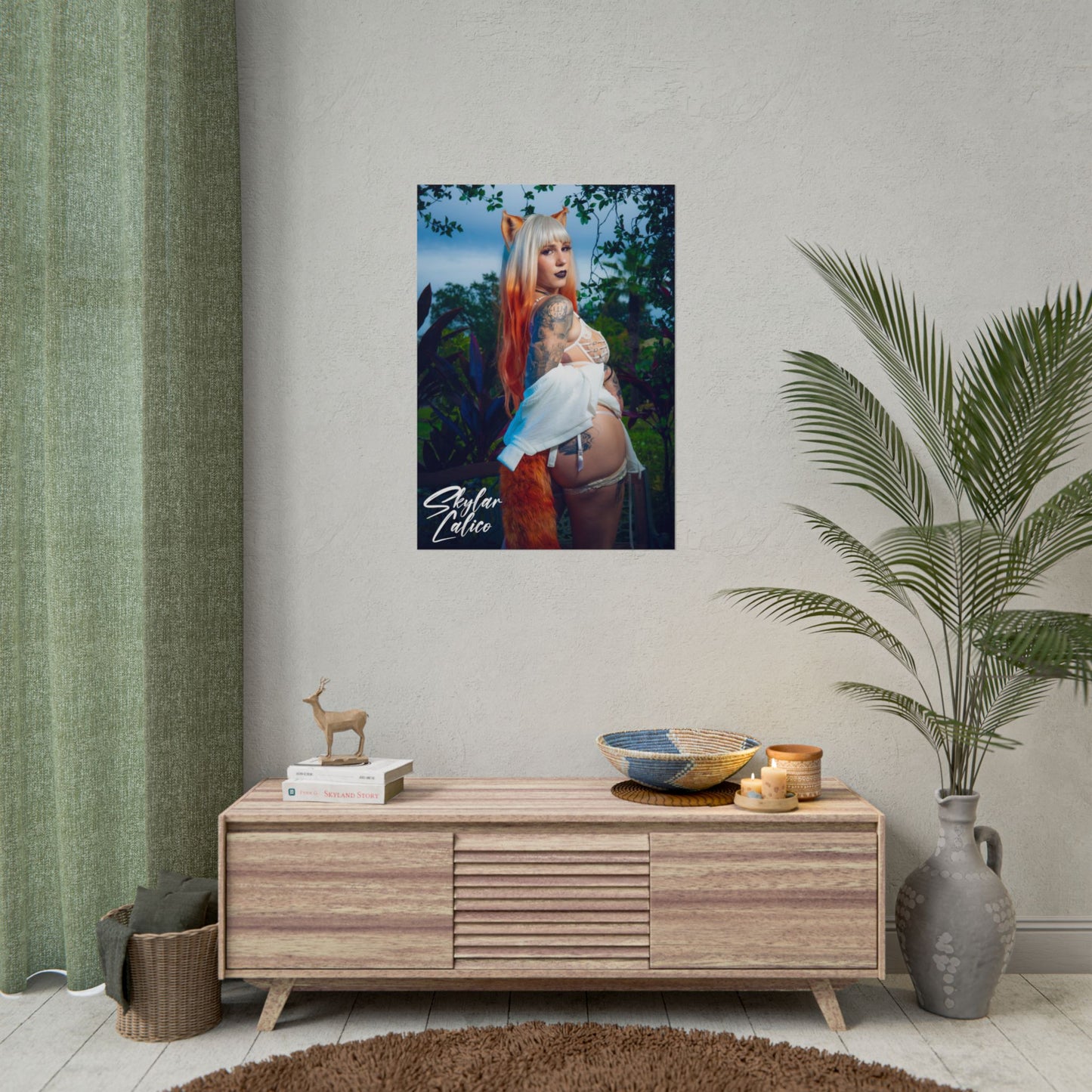 White Fox Vertical Posters