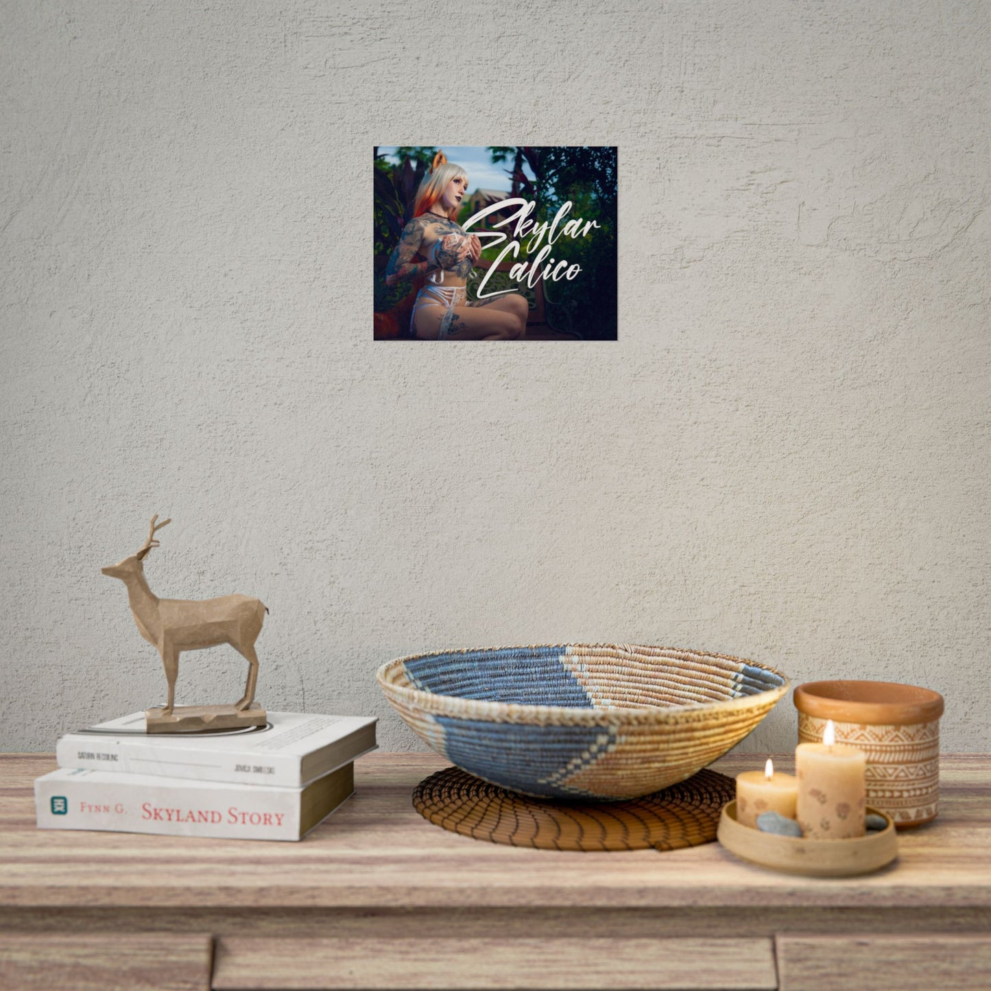 White Fox Horizontal Posters