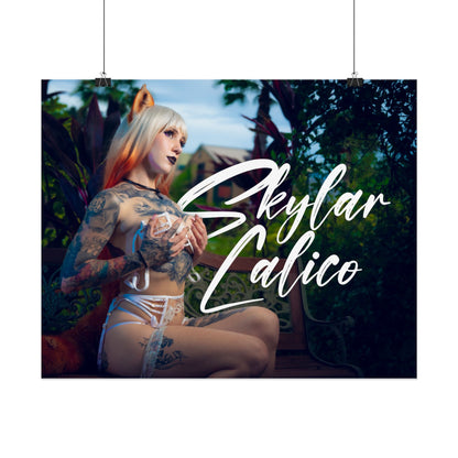 White Fox Horizontal Posters
