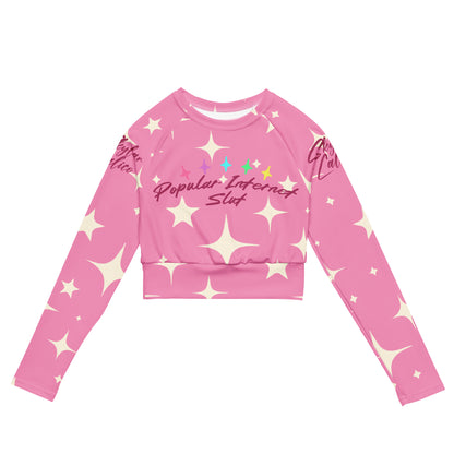 Recycled long-sleeve crop top